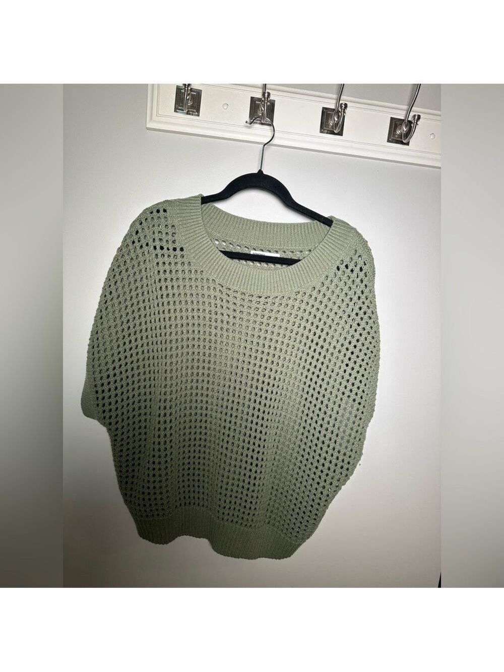 Sonoma Women's Sage Green Open Knit Sweater